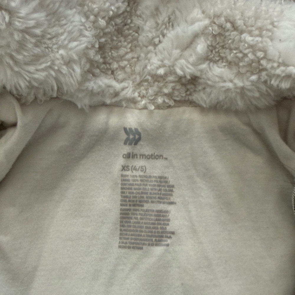 all in motion White Plush Hooded Jacket for Kids - Picture 3 of 6